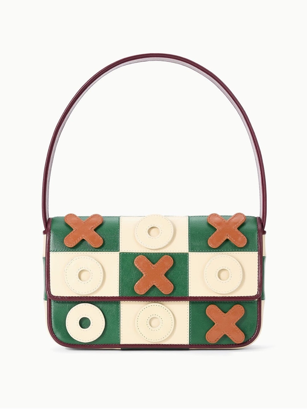 STAUD TOMMY LEATHER BAG TIC TAC TOE